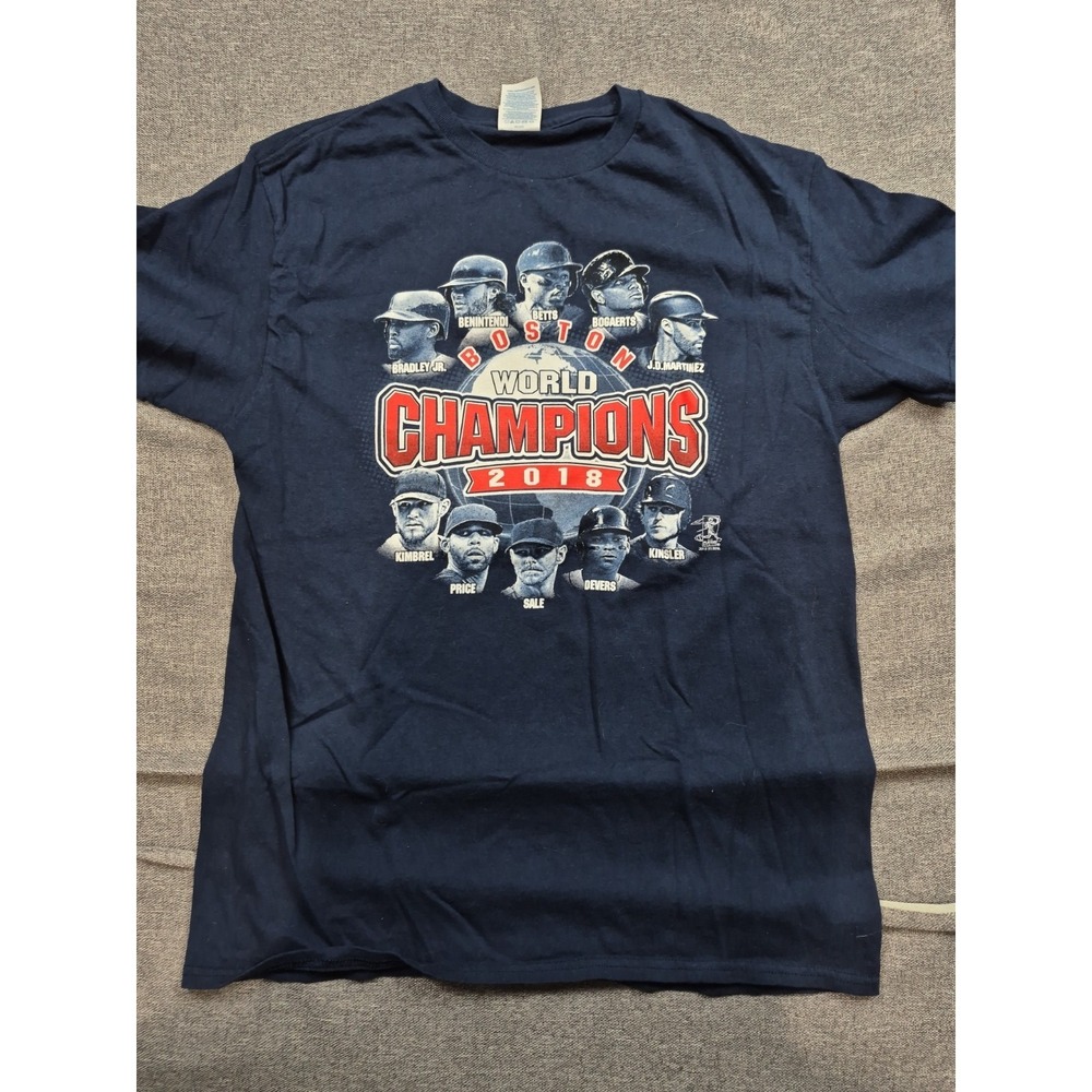 SizeM-2018 Major League Baseball Boston Red Sox World Champions Dark Blue TShirt